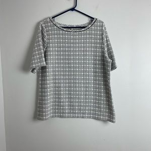 Talbots Textured Square Pattern Top Sz XL